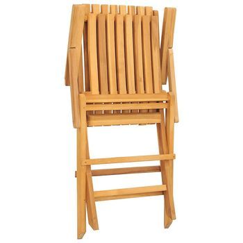 Pack 4 Uds Sillas De Jardín | Silla De Exterior | Sillón Plegables Madera Maciza Teca 61x67x90 Cm