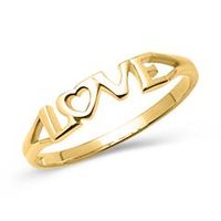 anillo love lettering 8 quilates oro