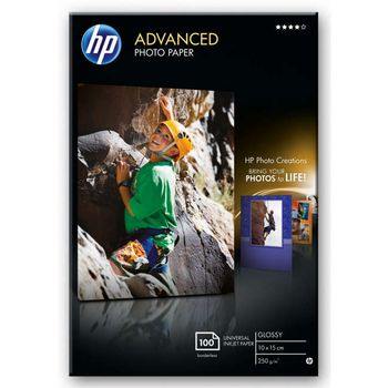 HP Papel Fotográfico con Brillo HP Advanced 100 hojas/10 x 15 cm Sin Bordes