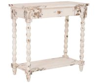recibidor de madera blanco 80x40x80h cm