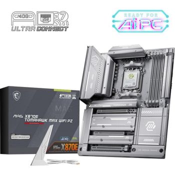 Placa Base MSI MAG X870E TOMAHAWK MAX WIFI PZ AMD X870E AM5 DDR5 ATX Wi-Fi 7 USB4 5G LAN