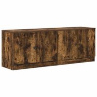 armario de almacenamiento para cama alta 2 uds roble ahumado vidaxl