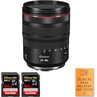 RF 24-105 mm f/4L IS USM + 2 SanDisk 64GB Extreme PRO UHS-II 300 MB/s + PDF  pulgadas pulgadas20 TÉCNICAS PARA MEJOR