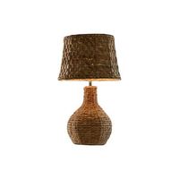 lampara sobremesa fibra metal 38x38x66 natural