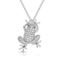 cadena de plata 925 rana circonita