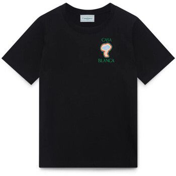 Casablanca Camiseta RAINBOW MUSHROOM T-SHIRT BLACK para hombre