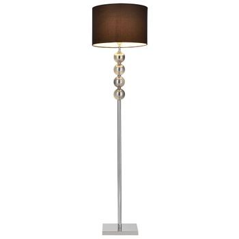 Lámpara De Pie 'spheridern' -- E27 / 60 W / 230 V - Negro-cromo (155cm - 37,5 Cm) [lux.pro]