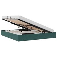 estructura de cama ottoman verde oscuro 160 x 200 cm terciopelo vidaxl