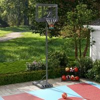 canasta de baloncesto sportnow acero plastico90x60x230-305cm negro