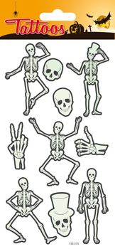 Global Gift Tatuajes - Esqueletos de Halloween