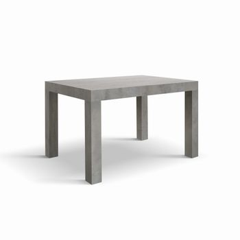 Mesa de madera, gris cemento, ext.120x80-200x80cm