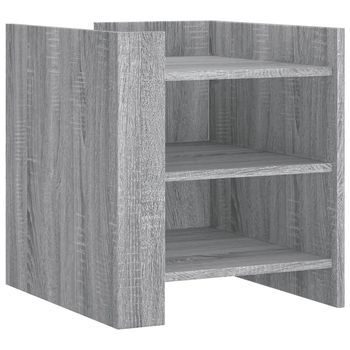 Mesita De Noche - Mesilla Madera De Ingeniería Gris Sonoma 45x50x50 Cm Mc5031