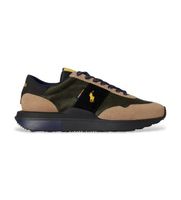 polo ralph lauren para hombre 809p15710003 zapatillas train 89 con paneles de ante verde 46 piel plano cordones casual