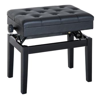 Banco de piano 54.5x33x58 cm negro