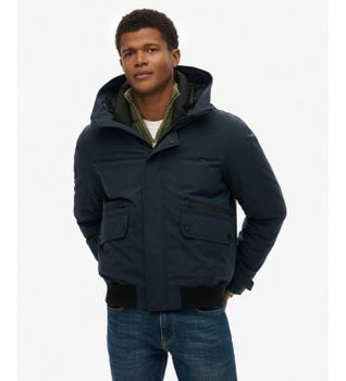 Superdry para hombre. M5011908A Chaqueta Bomber City marino (M), Casual, Poliéster Reciclado, Sostenible