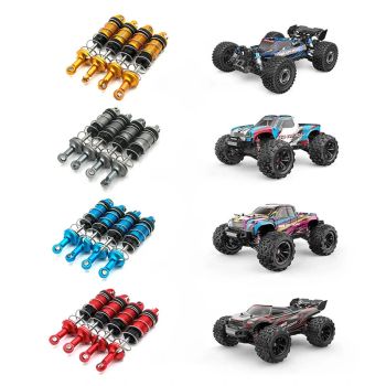 4pcs Amortiguador de aceite de metal mejorado para MJX 16207 16208 16209 16210 H6 Piezas de coche RC