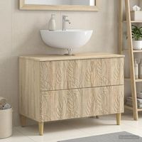 vidaxl mueble de lavabo para bano delft roble sonoma 82 x 41 x 59 cm