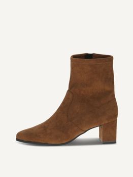 CAPRICE Bootie, brown, made of Textiles with Block heel, Size 37