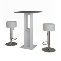 juego de mesa de bar repose 65 x 65 cm con 2 taburetes de bar vicco