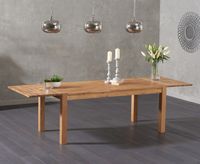 verona 150cm solid oak extending dining table