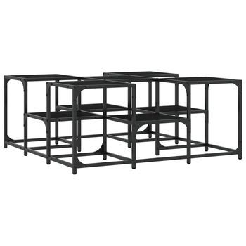 Mesa De Centro Madera De Ingeniería Negro 91x91x40 Cm Vidaxl