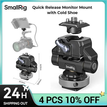 SmallRig-Soporte de liberación rápida para Monitor de cámara, montaje con zapata fría, giratorio de 360 ° e inclinación ajustable de 170 °, soporte HawkLock