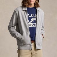 polo ralph lauren loopback terry cotton-jersey track jacket - m