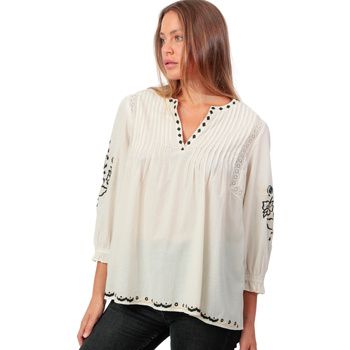 Admas Blusa Top de manga tres cuartos Mexican para mujer