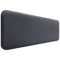 dhome cabecero tapizado en terciopelo liso redondeado para pared acusticos cabeceros absorbentes cabezal cama dormitorio gris ceniza 145cm