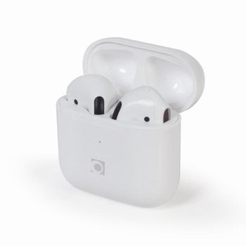 Auriculares Gembird inalámbricos Bluetooth TWS, indicador LED, micrófono, blanco