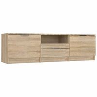 mueble de tv roble sonoma 140x35x40 cm madera de ingenieria vidaxl