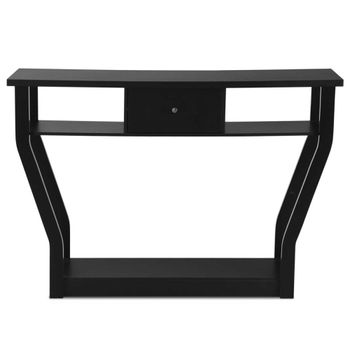 Mesa de consola negra 120 x 30 x 81 cm