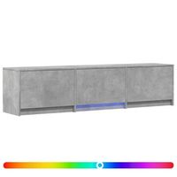 mueble de tv con led 165x34x40 cm gris concreto vidaxl