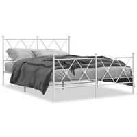 cama matrimonial  cama para adultos  estructura cama metal cabecero y estribo blanco 140x190 cm