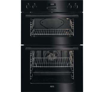 AEG DEE431010B Electric Double Oven - Black, Black