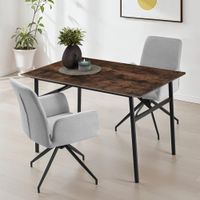 mesa de comedor mdf industrial oscura
