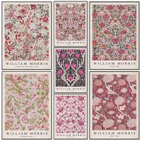 rompecabezas de 1000 piezas de william morris con diseno floral rosa vintage para adultos rompecabezas para aliviar el estres regalo divertido