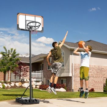 Canasta De Baloncesto Sportnow, Pc Acero, 71x45x182-213 Cm, Negro