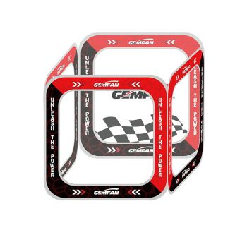 Puertas de carreras reflectantes Gemfan 4 en 1 de 80x80mm con deflector desmontable para prácticas de vuelo de drones FP