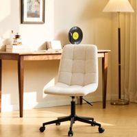 silla de escritorio en tejido beige