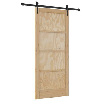 Puerta Corredera Orkdal Natural 86 X 198,5 Cm Vidaxl