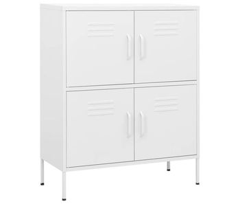 Vidaxl armario de almacenamiento acero blanco 80x35x101,5 cm