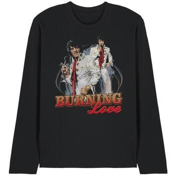 Elvis Presley Camiseta manga larga Burning Love para hombre