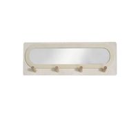 colgador con espejo en color natural 70x25cm