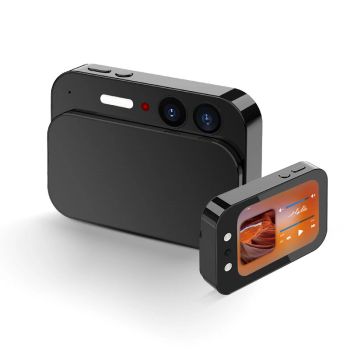 Cámara digital DC107 CCD de 12MP HD con tapa deslizante Grabación de video 4K Pantalla táctil de 2.8 pulgadas Selfie her