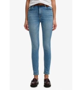 Superdry para mujer. W7011257A Jeans High Rise Skinny azul (29/32), Casual, Algodón, Denim