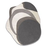 alfombra dune 8085 shape crema  gris r abstracao estructura for 240x330 cm
