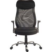 teknik curve faux-leather tilting executive chair - black black