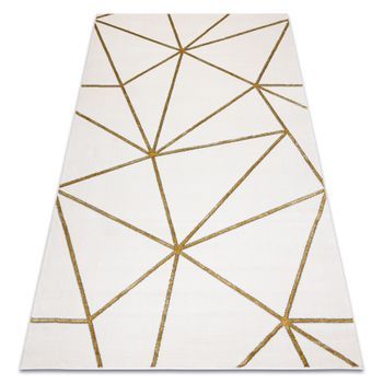 Alfombra Emerald Exclusivo 1013 Glamour, Elegante Geométrico Crema /  80x150 Cm