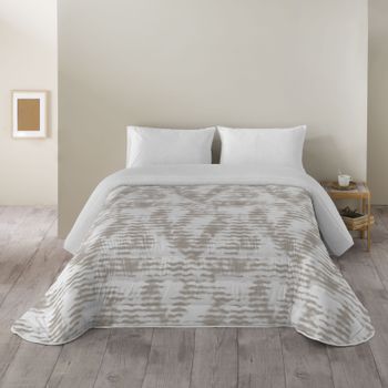 Sandal - Edredón Nórdico Estampado -  Acolchado De Gran Confort Y Extrasuave - Gramaje 300 Gramos Con Tacto Pluma - Cama 180 -waves Stone